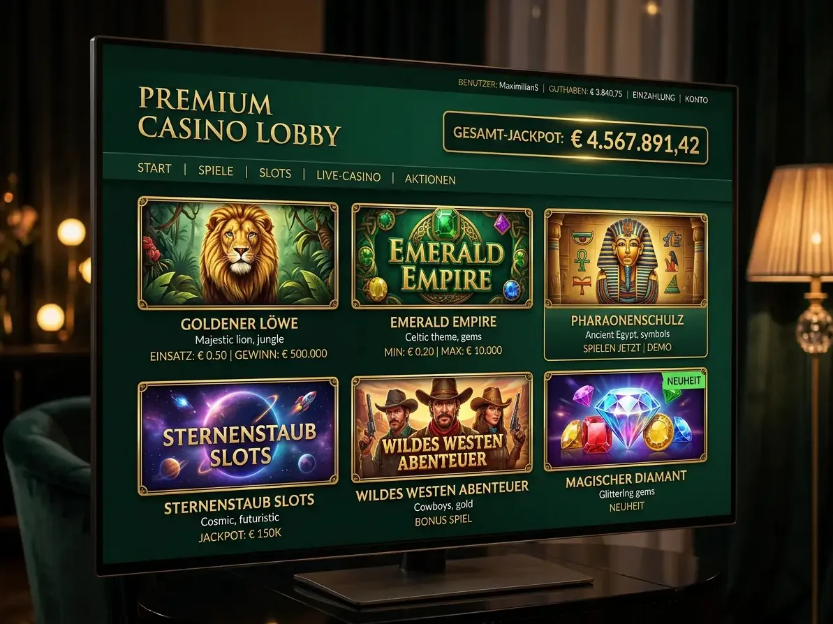 Millioner — Spielsaal und Angebot